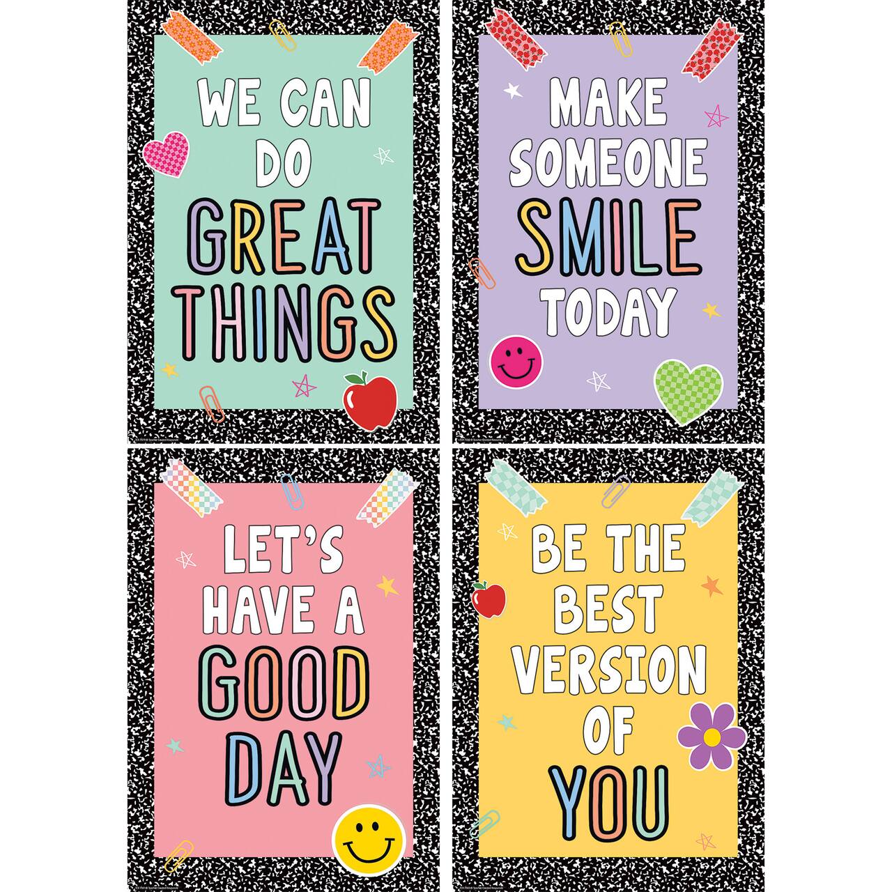 Teacher Created Resources® Cool for School Positive Posters, Set of 4